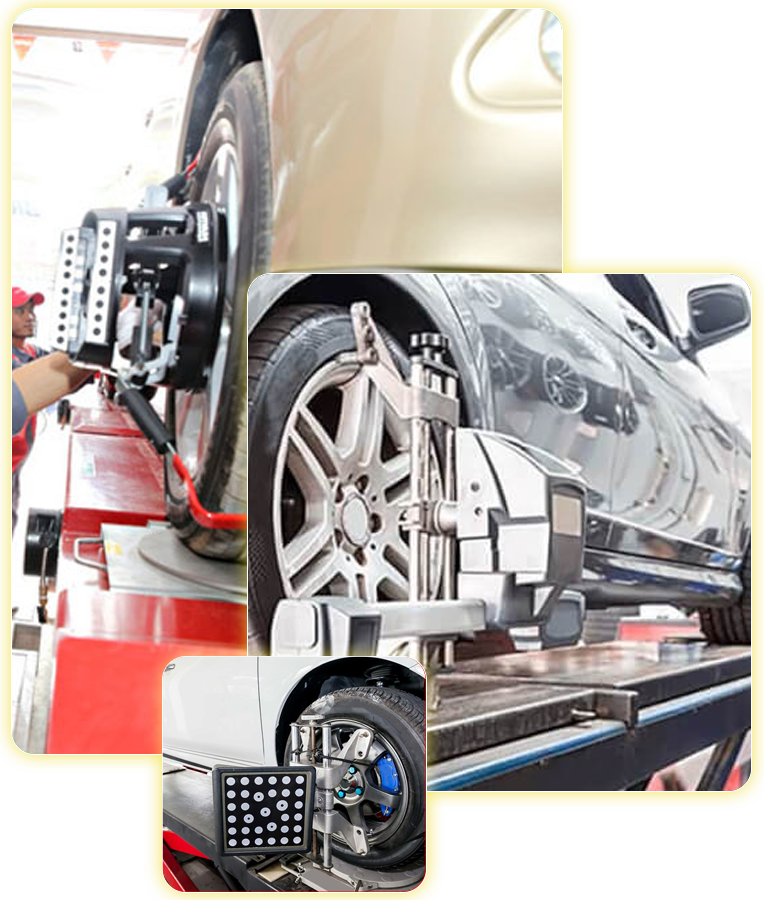 Chỉnh bánh xe thước lái ô tô tphcm